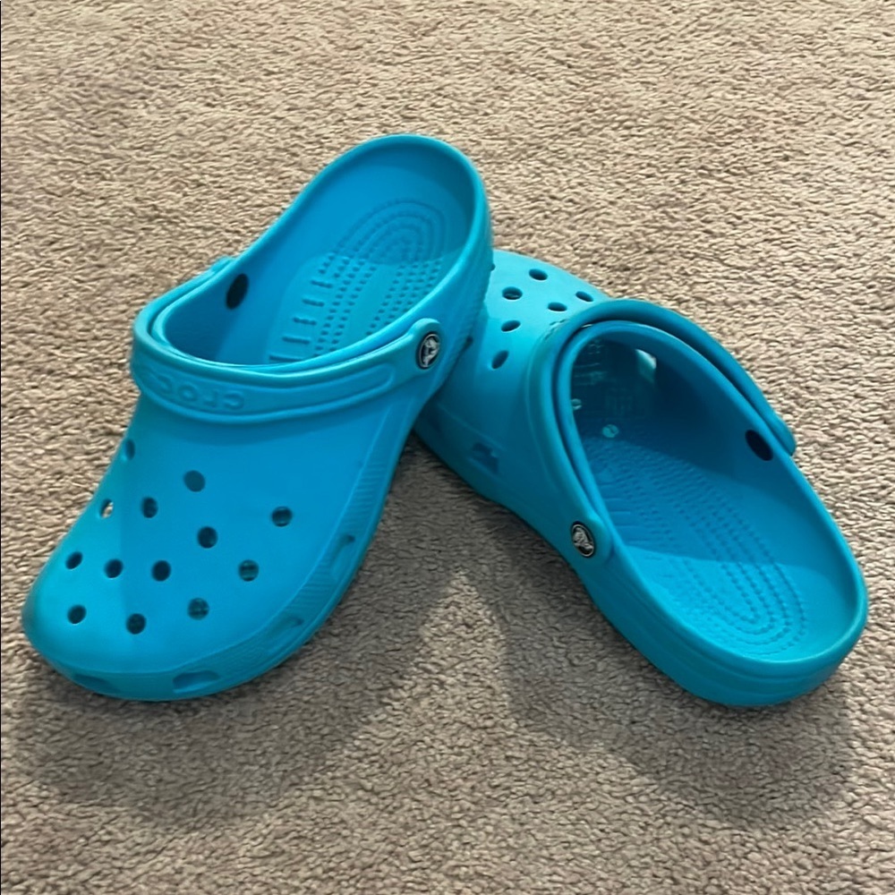 CROCS Blue Sandals with Signature Perforated Design